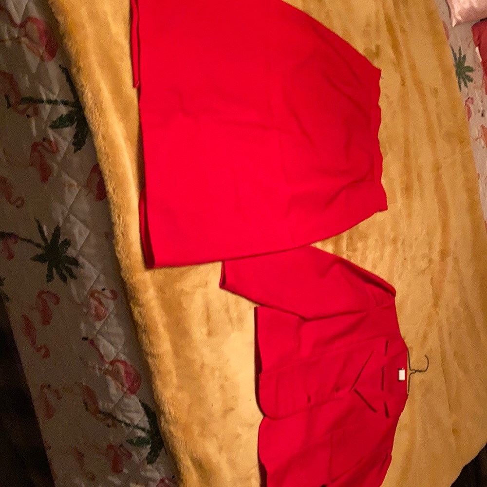Red Blazer with matching skirt